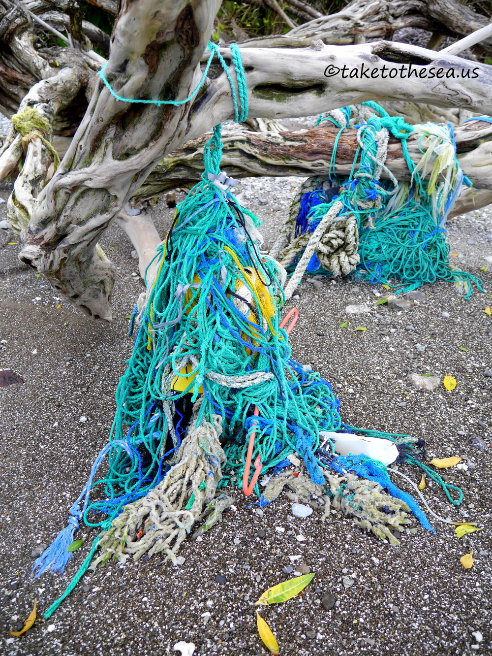 colorful beach rubbish.